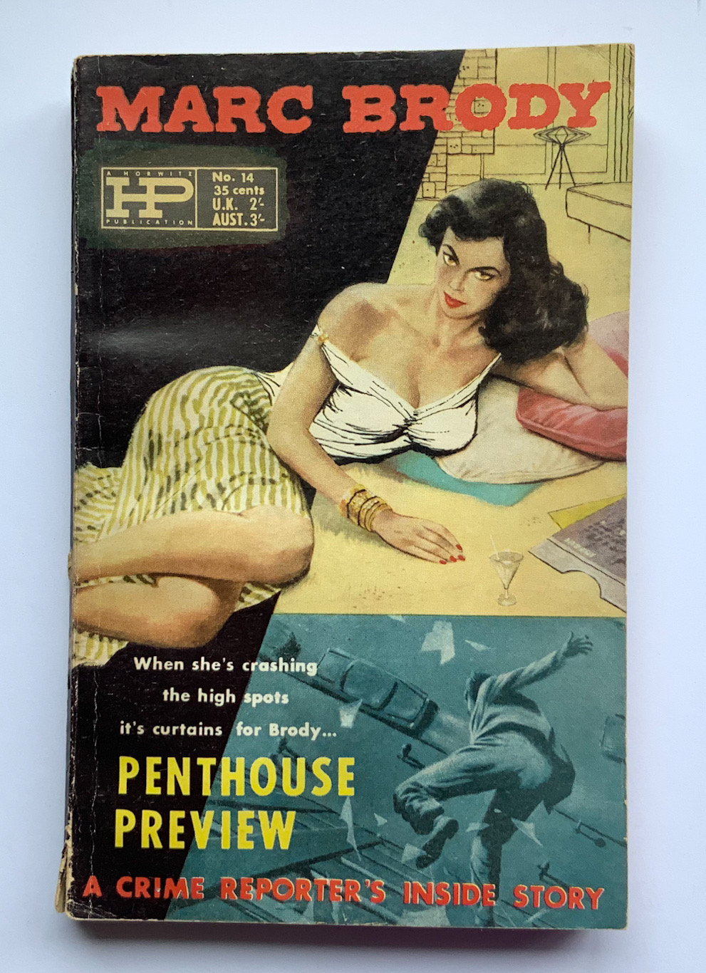 PENTHOUSE PREVIEW Australian crime pulp fiction book by marc Brody 1958